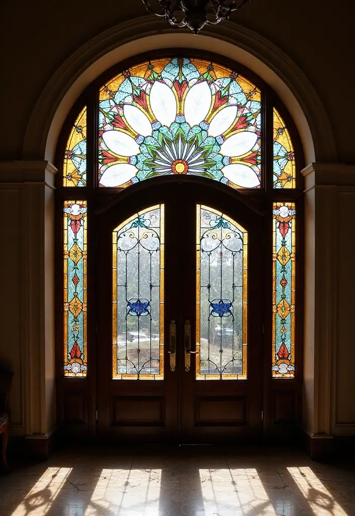 30+ Luxury Door Design Ideas That Make a Grand Entrance 11 30+ Luxury Door Design Ideas That Make a Grand Entrance - 11. Artistic Glasswork