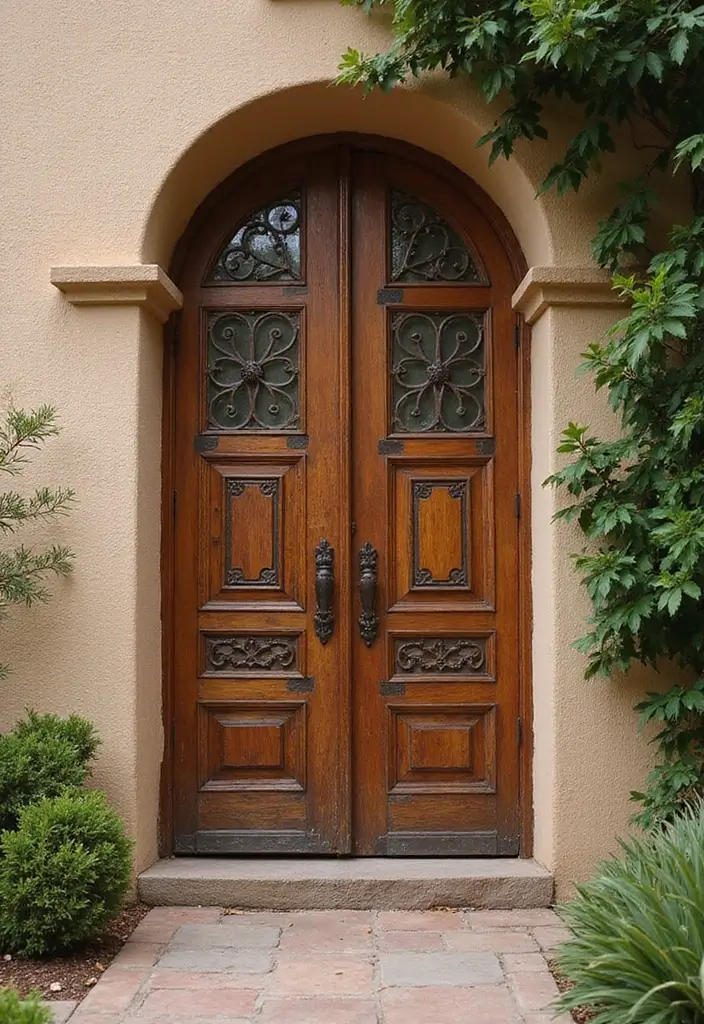 30+ Luxury Door Design Ideas That Make a Grand Entrance 14 30+ Luxury Door Design Ideas That Make a Grand Entrance - 14. Mediterranean-Inspired Doors