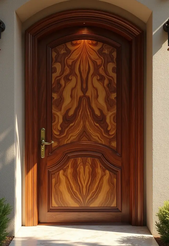 30+ Luxury Door Design Ideas That Make a Grand Entrance 16 30+ Luxury Door Design Ideas That Make a Grand Entrance - 16. Exotic Wood Choices