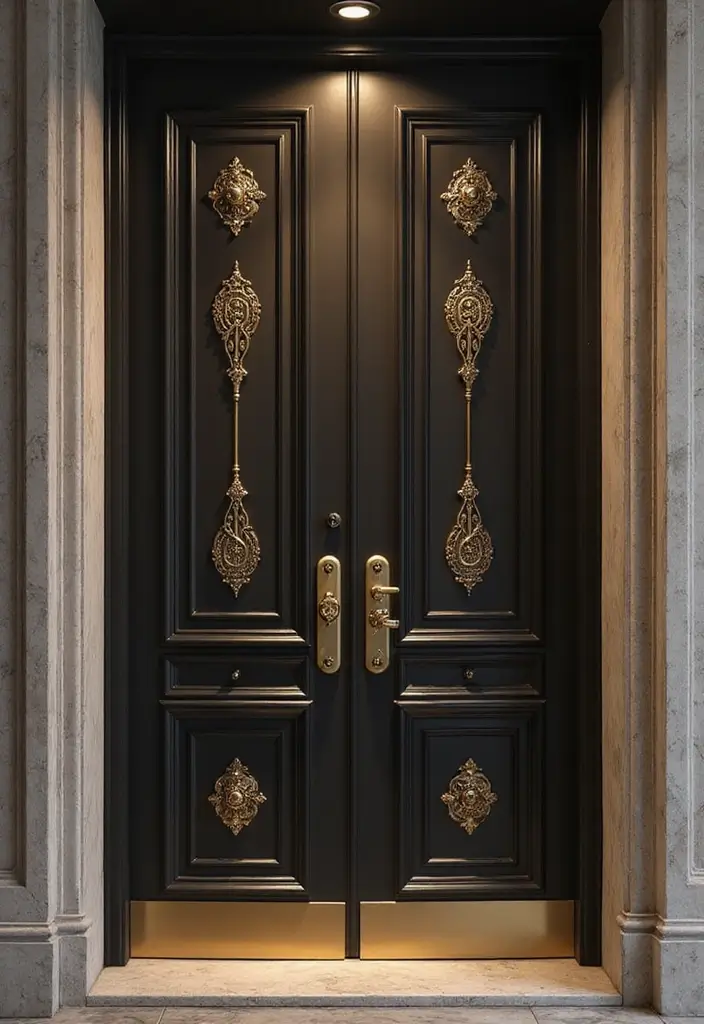 30+ Luxury Door Design Ideas That Make a Grand Entrance 30 30+ Luxury Door Design Ideas That Make a Grand Entrance - 30. Luxury Door Hardware
