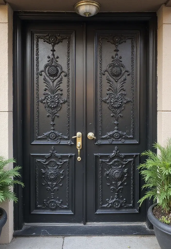 30+ Luxury Door Design Ideas That Make a Grand Entrance 7 30+ Luxury Door Design Ideas That Make a Grand Entrance - 7. Custom Metal Designs