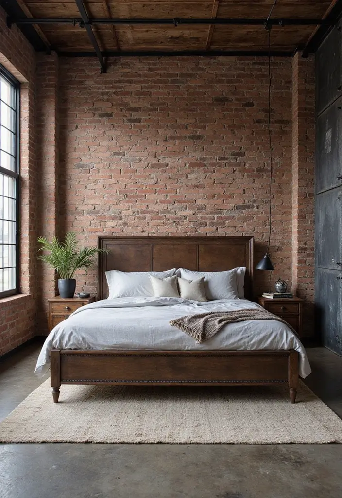 30+ Modern Bedroom Designs for a Fresh and Stylish Space 19 30+ Modern Bedroom Designs for a Fresh and Stylish Space - 19. Industrial Edge