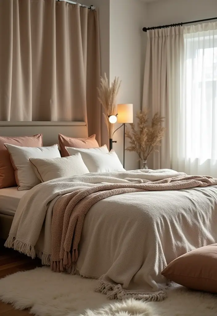 30+ Modern Bedroom Designs for a Fresh and Stylish Space 3 30+ Modern Bedroom Designs for a Fresh and Stylish Space - 3. Cozy Textures