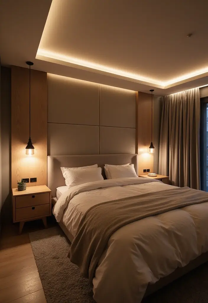 30+ Modern Bedroom Designs for a Fresh and Stylish Space 5 30+ Modern Bedroom Designs for a Fresh and Stylish Space - 5. Integrated Lighting