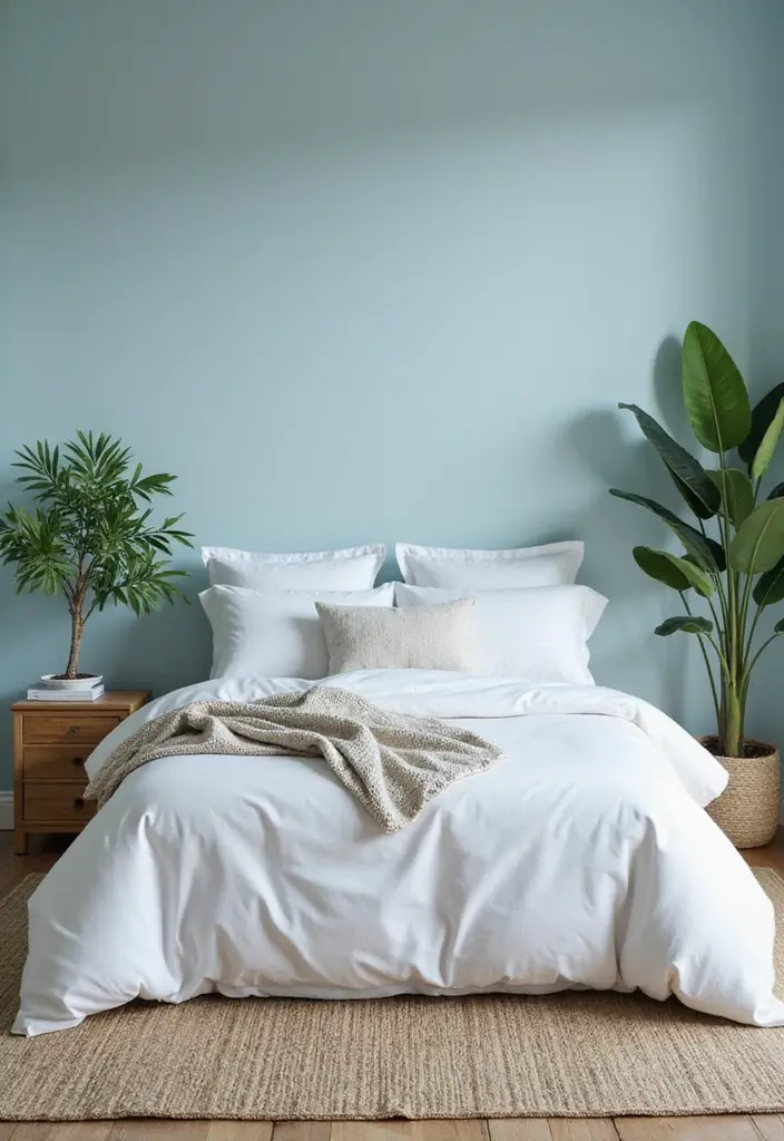 30+ Modern Coastal Bedroom Ideas That Feel Relaxed and Chic 1 30+ Modern Coastal Bedroom Ideas That Feel Relaxed and Chic - 1. Soft Blue and White Palette