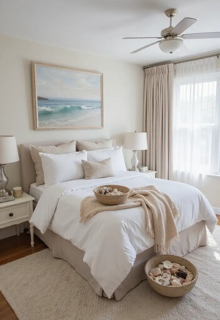 30+ Modern Coastal Bedroom Ideas That Feel Relaxed and Chic 15 30+ Modern Coastal Bedroom Ideas That Feel Relaxed and Chic - 15. Beachy Textures