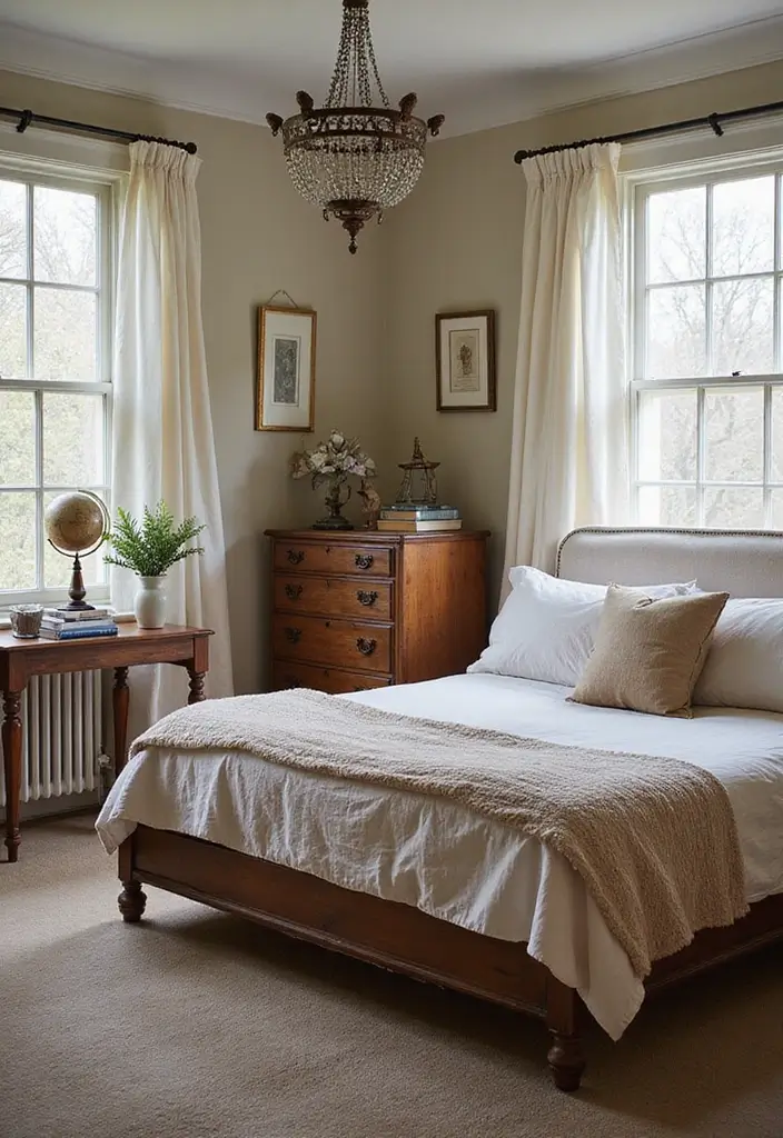 30+ Modern Coastal Bedroom Ideas That Feel Relaxed and Chic 19 30+ Modern Coastal Bedroom Ideas That Feel Relaxed and Chic - 19. Vintage Finds