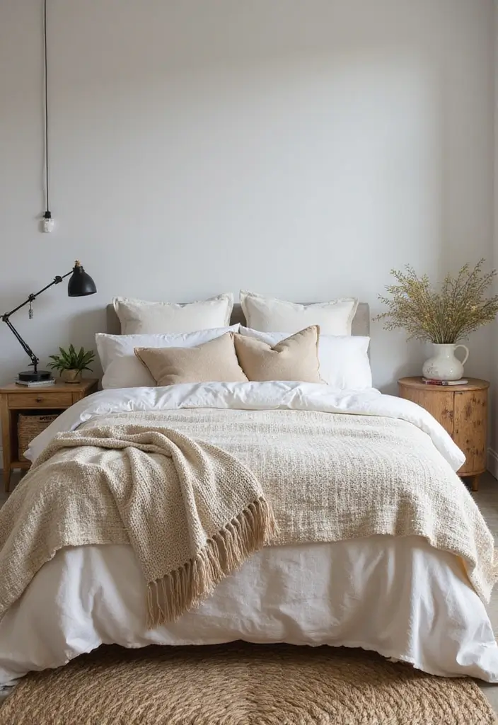 30+ Modern Coastal Bedroom Ideas That Feel Relaxed and Chic 2 30+ Modern Coastal Bedroom Ideas That Feel Relaxed and Chic - 2. Textured Natural Fabrics