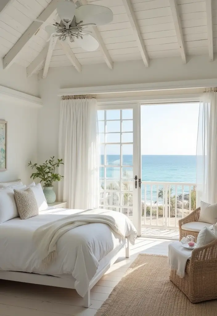 30+ Modern Coastal Bedroom Ideas That Feel Relaxed and Chic 20 30+ Modern Coastal Bedroom Ideas That Feel Relaxed and Chic - 20. Whitewashed Furniture
