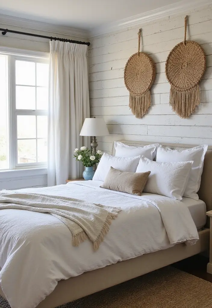 30+ Modern Coastal Bedroom Ideas That Feel Relaxed and Chic 28 30+ Modern Coastal Bedroom Ideas That Feel Relaxed and Chic - 28. Textured Walls