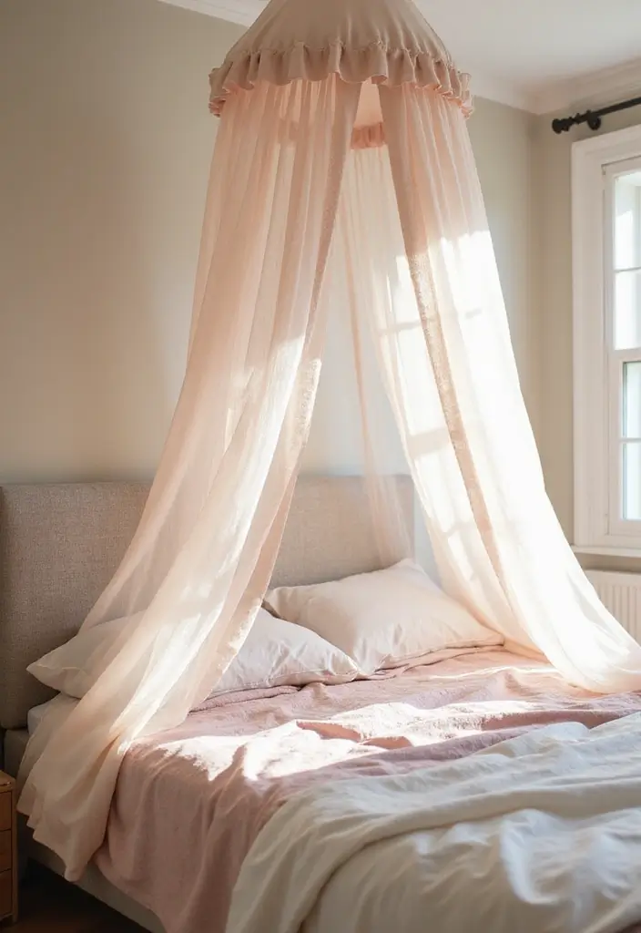 30+ Modern Coastal Bedroom Ideas That Feel Relaxed and Chic 5 30+ Modern Coastal Bedroom Ideas That Feel Relaxed and Chic - 5. Light and Airy Canopies