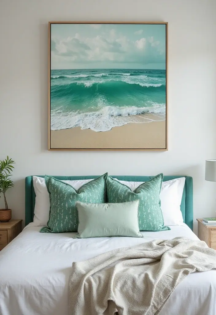 30+ Modern Coastal Bedroom Ideas That Feel Relaxed and Chic 7 30+ Modern Coastal Bedroom Ideas That Feel Relaxed and Chic - 7. Ocean-Inspired Color Accents