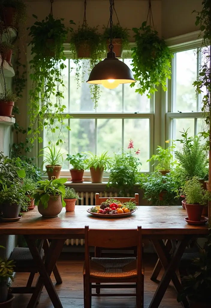 30+ Modern Dining Room Ideas for Contemporary Elegance 14 30+ Modern Dining Room Ideas for Contemporary Elegance - 14. Greenery as Decor