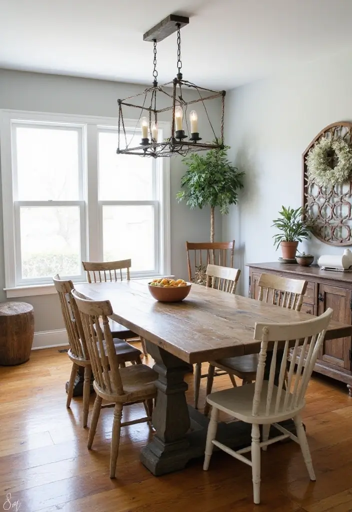 30+ Modern Dining Room Ideas for Contemporary Elegance 17 30+ Modern Dining Room Ideas for Contemporary Elegance - 17. Farmhouse Chic