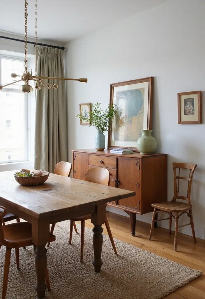 30+ Modern Dining Room Ideas for Contemporary Elegance 4 30+ Modern Dining Room Ideas for Contemporary Elegance - 4. Vintage Accents