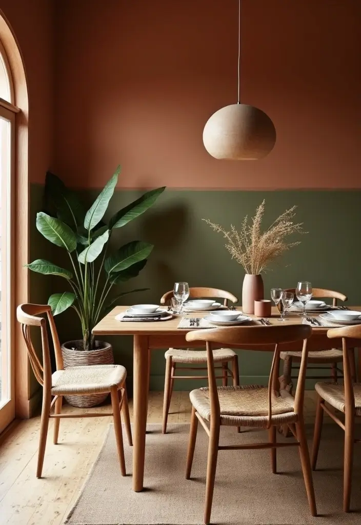 30+ Modern Dining Room Ideas for Contemporary Elegance 5 30+ Modern Dining Room Ideas for Contemporary Elegance - 5. Earthy Color Palettes