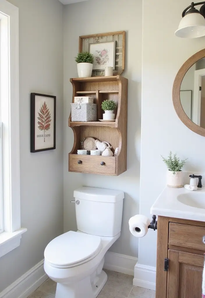 30+ Modern Farmhouse Bathroom Ideas That Balance Cozy and Sleek 11 30+ Modern Farmhouse Bathroom Ideas That Balance Cozy and Sleek - 11. Functional Decor