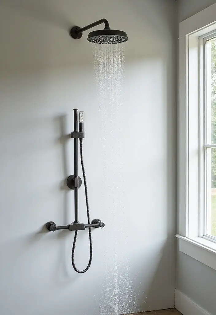 30+ Modern Farmhouse Bathroom Ideas That Balance Cozy and Sleek 18 30+ Modern Farmhouse Bathroom Ideas That Balance Cozy and Sleek - 18. Innovative Shower Heads