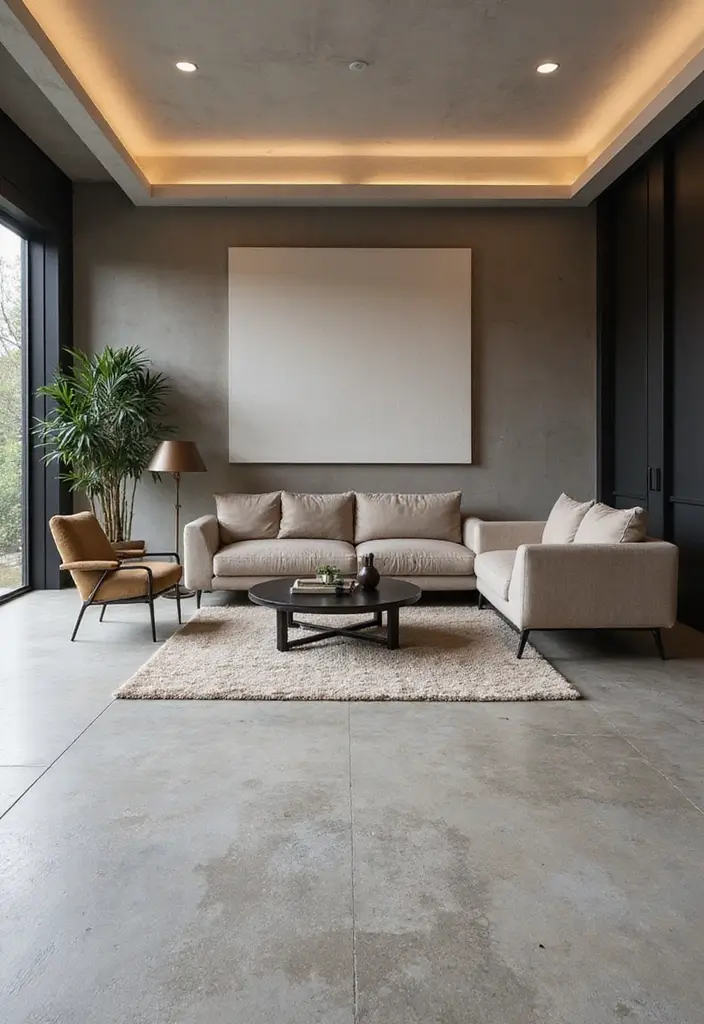 30+ Modern Flooring Ideas That Redefine Your Home 18 30+ Modern Flooring Ideas That Redefine Your Home - 18. Stylish Poured Floors: Modern Elegance