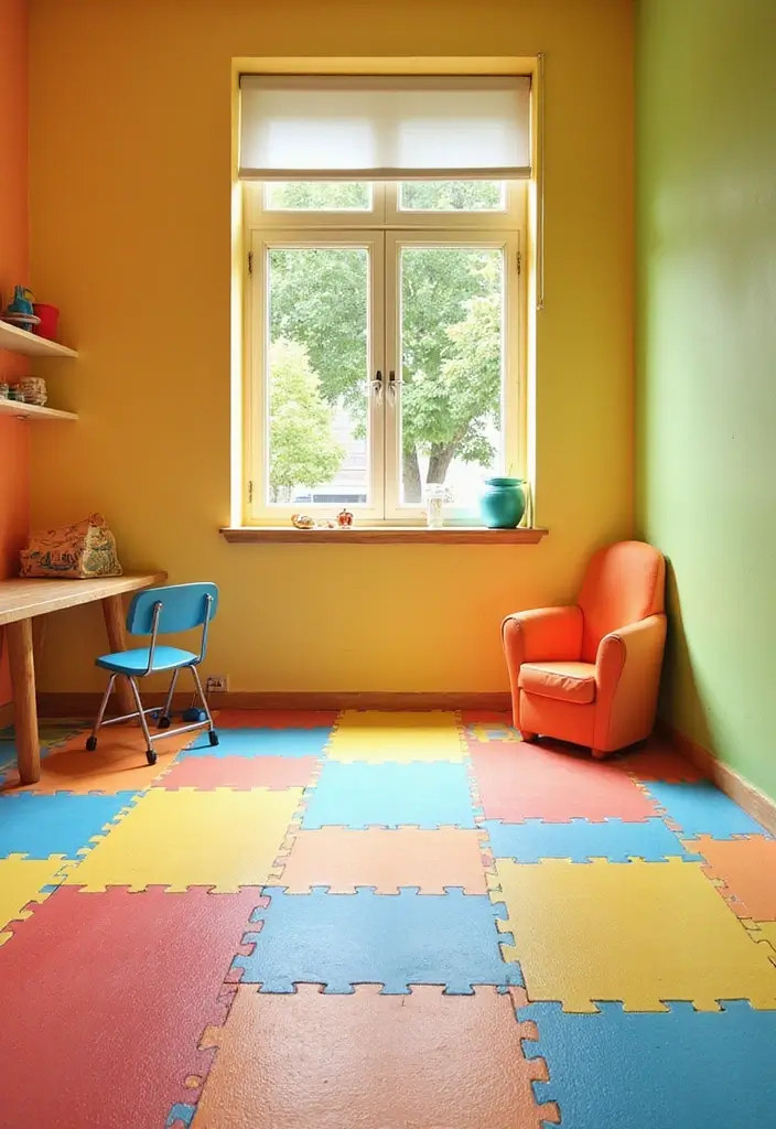 30+ Modern Flooring Ideas That Redefine Your Home 24 30+ Modern Flooring Ideas That Redefine Your Home - 24. Brightly Colored Floors: A Pop of Fun