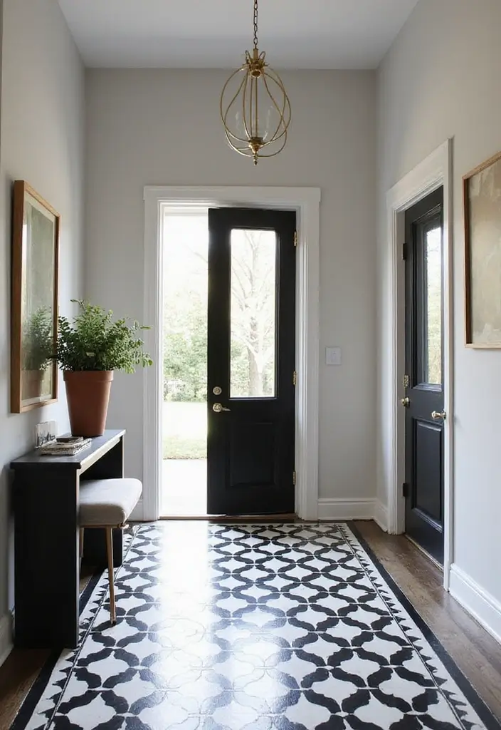 30+ Modern Flooring Ideas That Redefine Your Home 28 30+ Modern Flooring Ideas That Redefine Your Home - 28. Black and White Contrast: Monochrome Magic