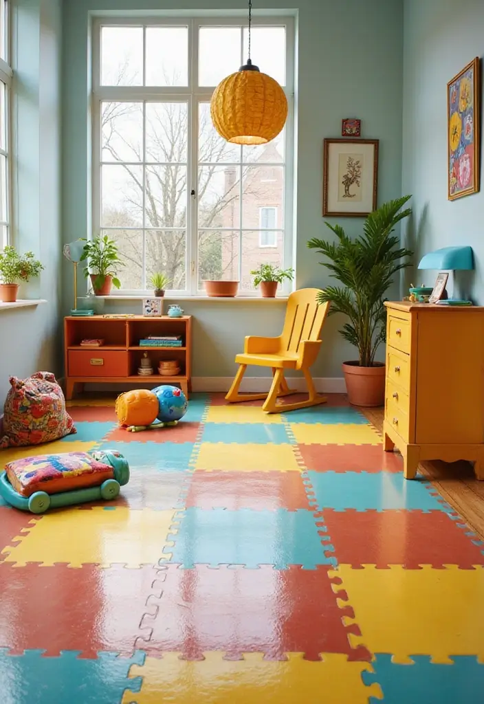 30+ Modern Flooring Ideas That Redefine Your Home 5 30+ Modern Flooring Ideas That Redefine Your Home - 5. Linoleum: Colorful and Eco-Friendly