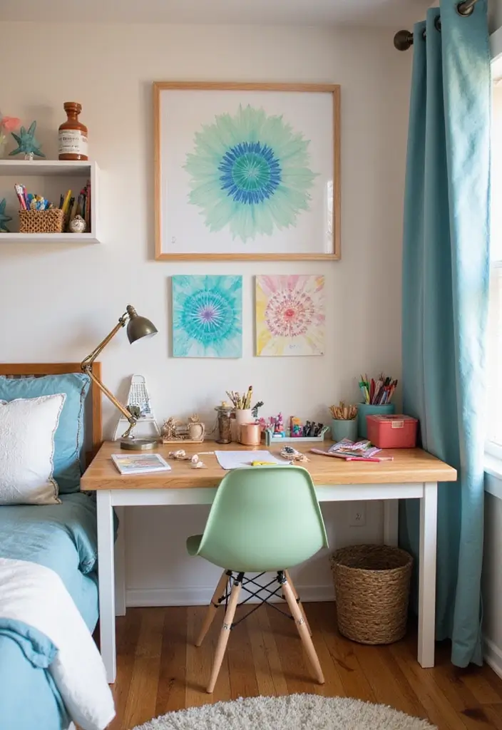 30+ Modern Kids Bedroom Ideas That Spark Creativity 16 30+ Modern Kids Bedroom Ideas That Spark Creativity - 16. DIY Craft Corner