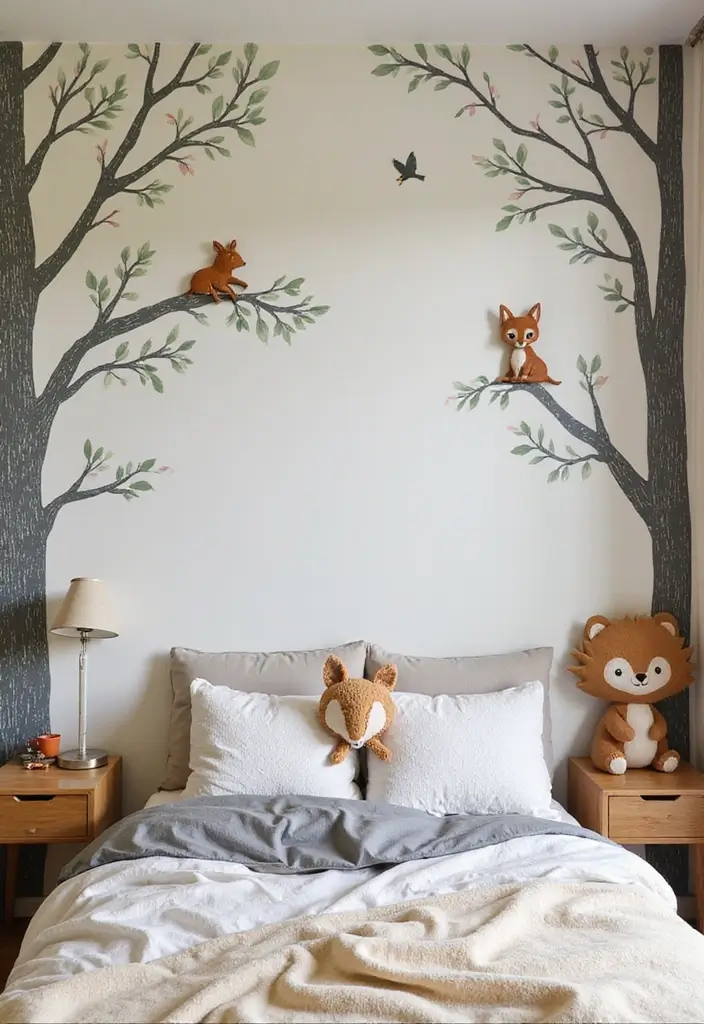 30+ Modern Kids Bedroom Ideas That Spark Creativity 2 30+ Modern Kids Bedroom Ideas That Spark Creativity - 2. Whimsical Woodland Theme