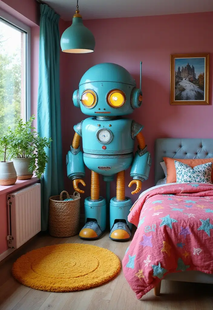 30+ Modern Kids Bedroom Ideas That Spark Creativity 26 30+ Modern Kids Bedroom Ideas That Spark Creativity - 26. Fantasy Robot Realm