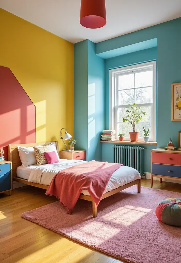 30+ Modern Kids Bedroom Ideas That Spark Creativity 29 30+ Modern Kids Bedroom Ideas That Spark Creativity - 29. Bright and Bold Color Blocks