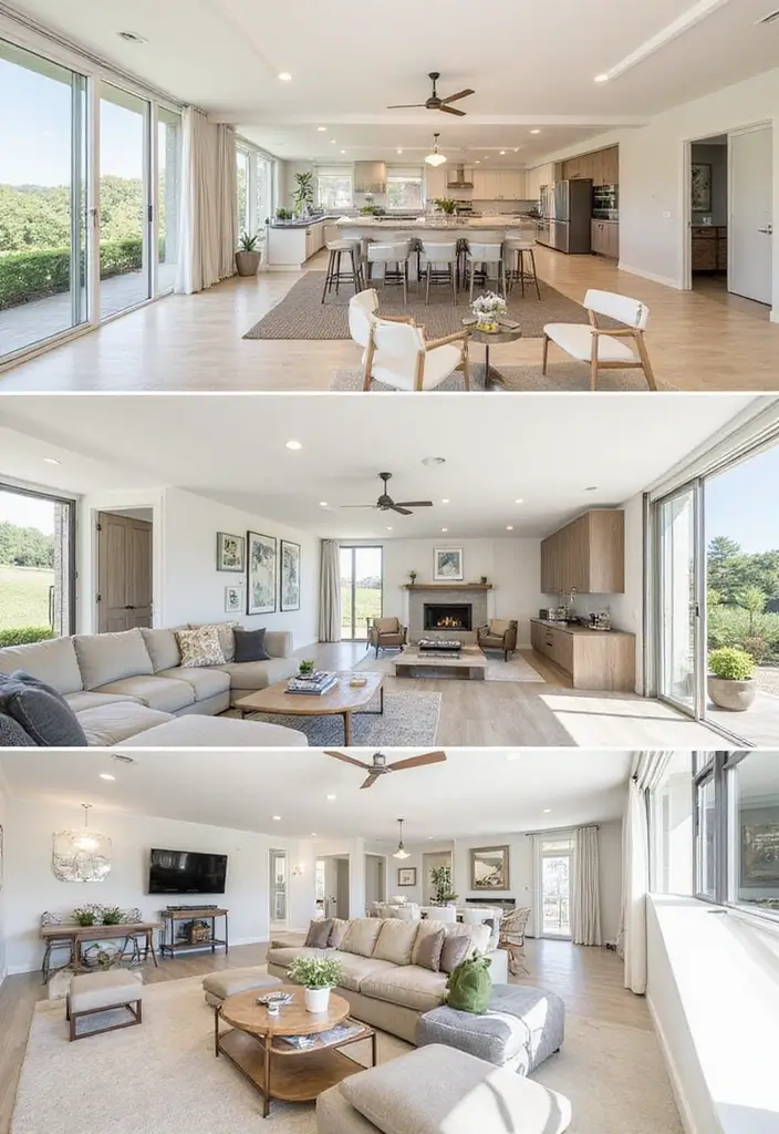 30+ Modern Room Decor Ideas for a Stylish Makeover 28 30+ Modern Room Decor Ideas for a Stylish Makeover - 28. Embrace the Open Floor Plan