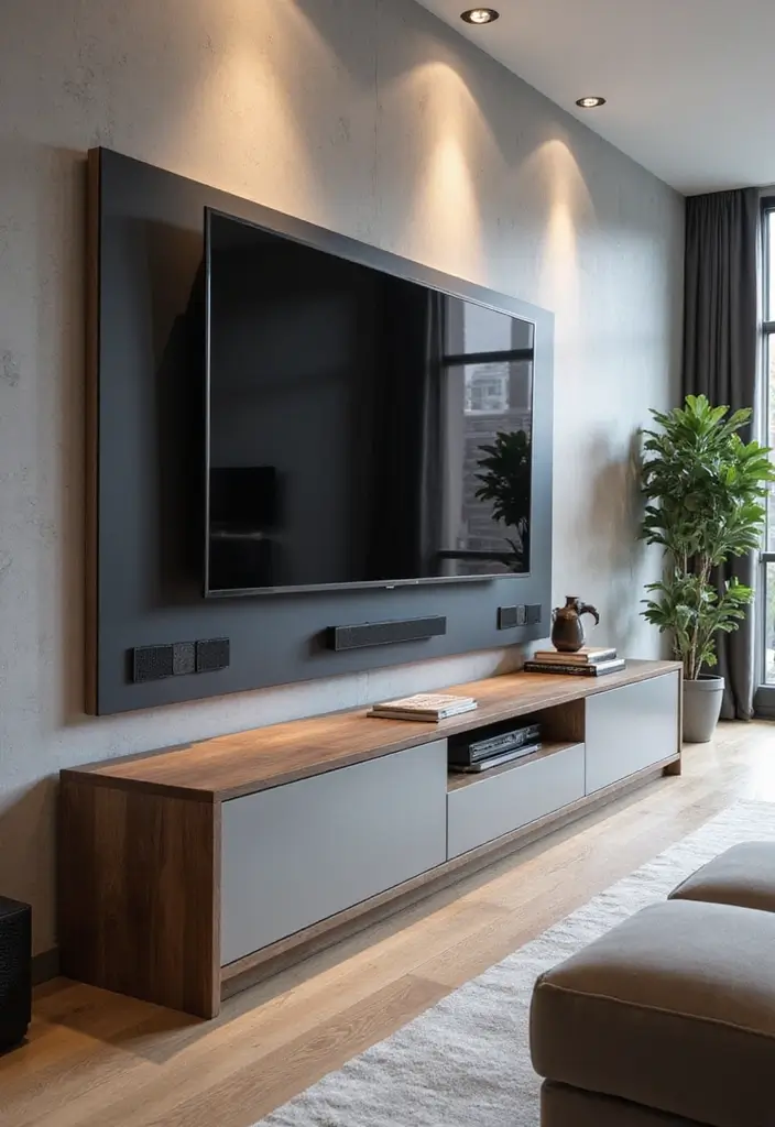 30+ Modern TV Unit Designs That Upgrade Your Living Room 11 30+ Modern TV Unit Designs That Upgrade Your Living Room - 11. Tech-Integrated Units