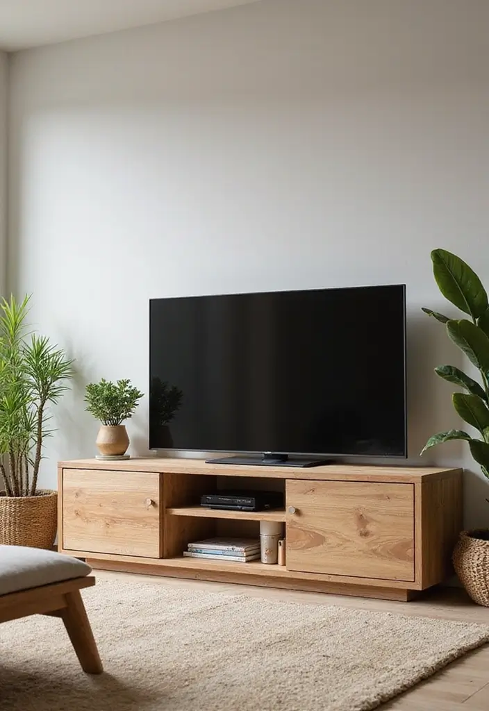 30+ Modern TV Unit Designs That Upgrade Your Living Room 15 30+ Modern TV Unit Designs That Upgrade Your Living Room - 15. Eco-Friendly Units