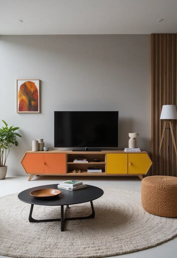 30+ Modern TV Unit Designs That Upgrade Your Living Room 16 30+ Modern TV Unit Designs That Upgrade Your Living Room - 16. Artistic Units