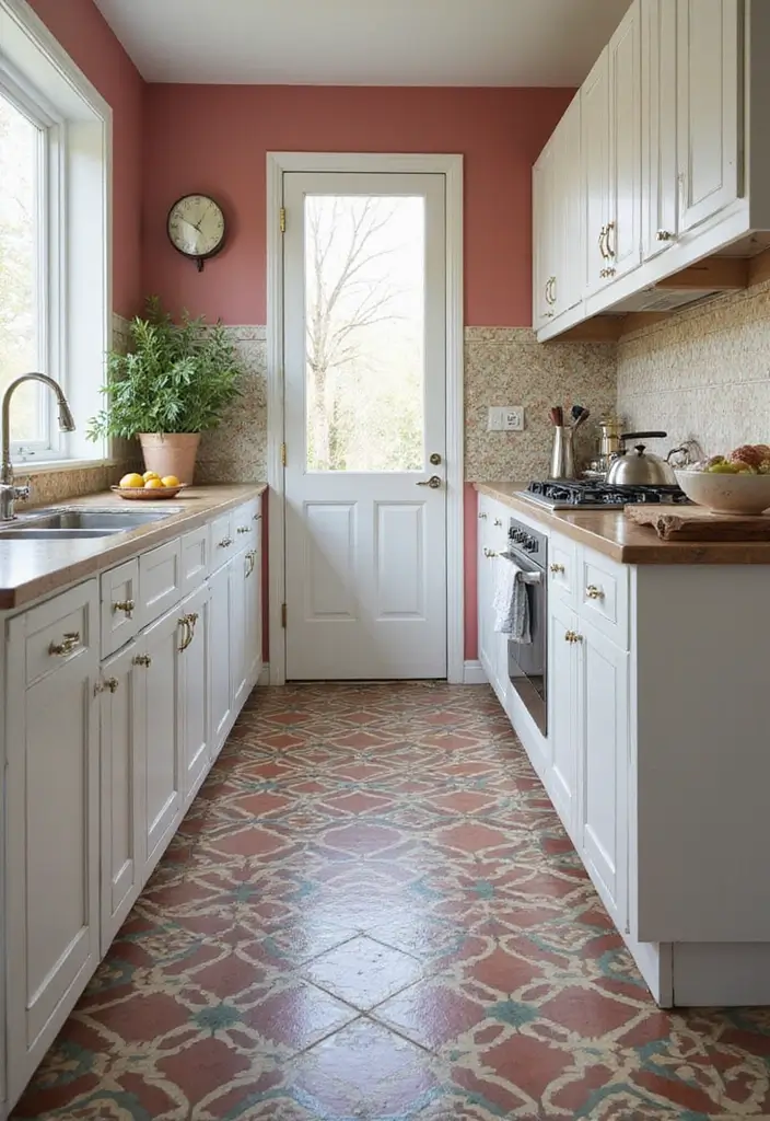 30+ Small Kitchen Ideas Modern Style That Feel Bigger and Brighter - 19. Unique Flooring Patterns