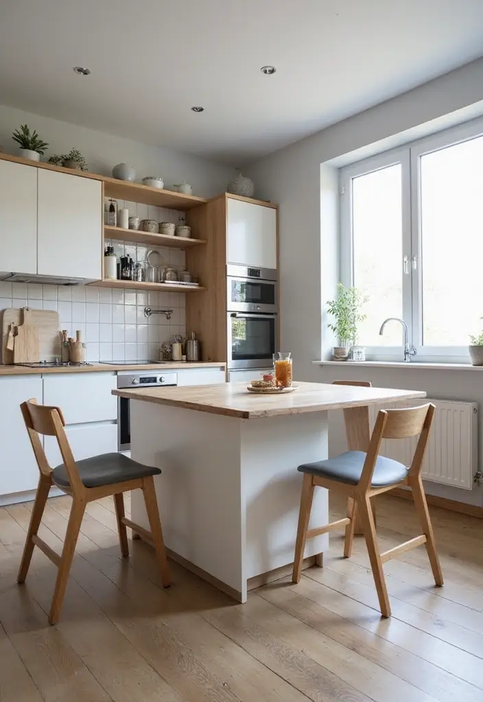 30+ Small Kitchen Ideas Modern Style That Feel Bigger and Brighter - 2. Multi-functional Furniture