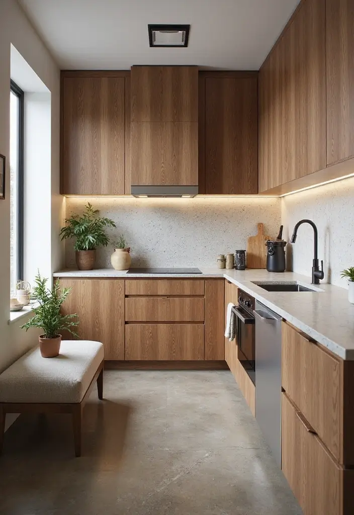 30+ Small Kitchen Ideas Modern Style That Feel Bigger and Brighter - 23. Modern Textures