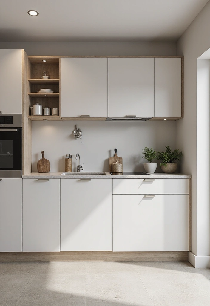 30+ Small Kitchen Ideas Modern Style That Feel Bigger and Brighter - 24. Minimal Hardware