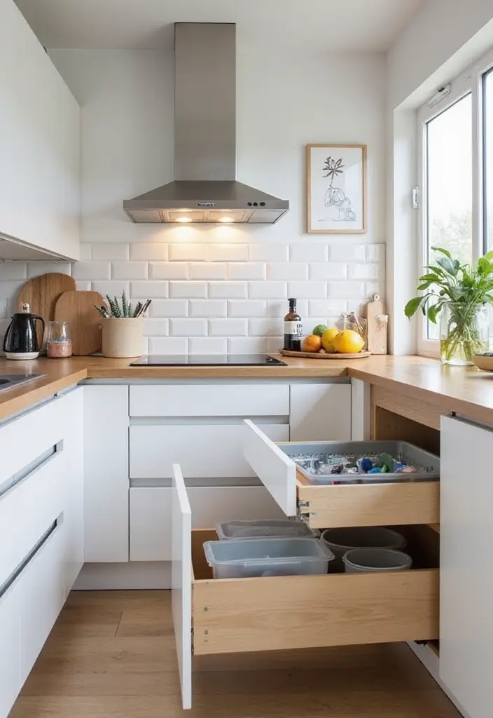 30+ Small Kitchen Ideas Modern Style That Feel Bigger and Brighter - 27. Innovative Waste Solutions