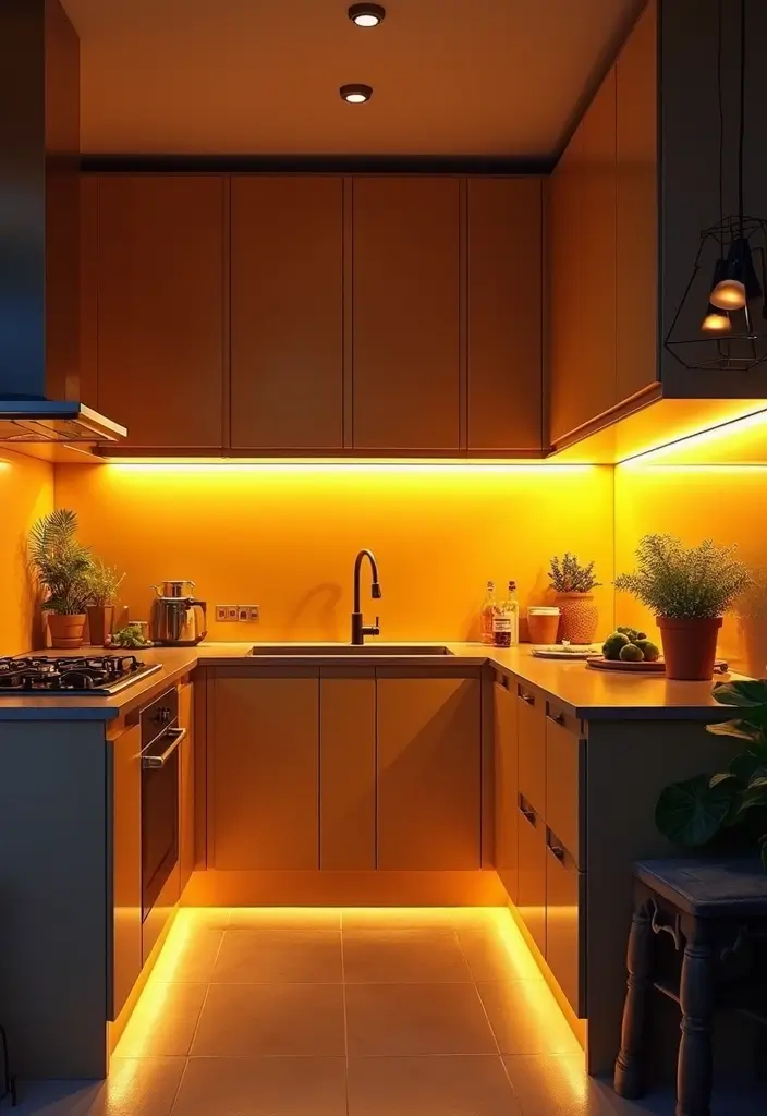 30+ Small Kitchen Ideas Modern Style That Feel Bigger and Brighter - 3. Bright Lighting Solutions