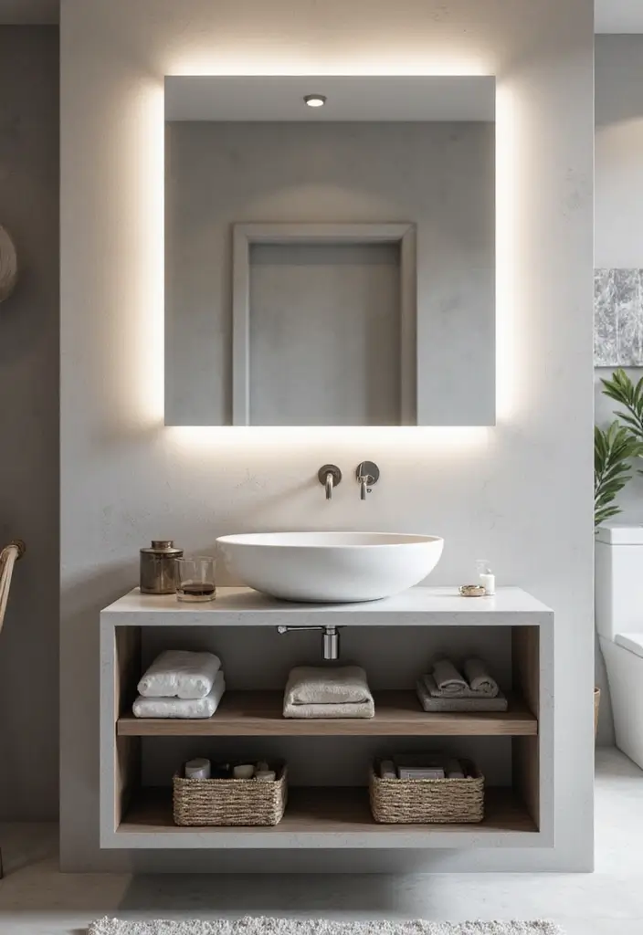 30+ Small Modern Bathroom Ideas That Look Spacious and Elegant 1 30+ Small Modern Bathroom Ideas That Look Spacious and Elegant - 1. Sleek Floating Vanities