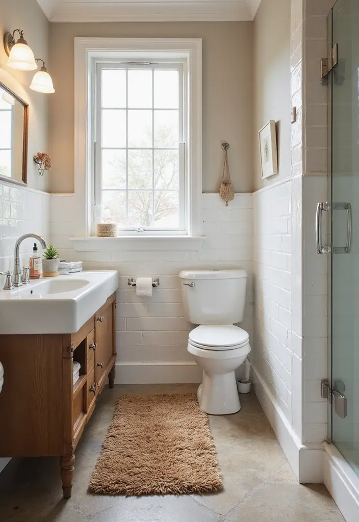 30+ Small Modern Bathroom Ideas That Look Spacious and Elegant 20 30+ Small Modern Bathroom Ideas That Look Spacious and Elegant - 20. Cozy Rugs