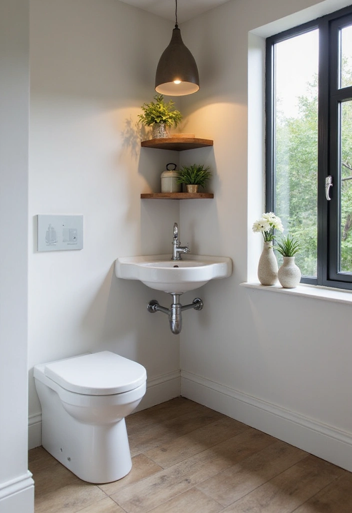 30+ Small Modern Bathroom Ideas That Look Spacious and Elegant 22 30+ Small Modern Bathroom Ideas That Look Spacious and Elegant - 22. Utilizing Corners Effectively