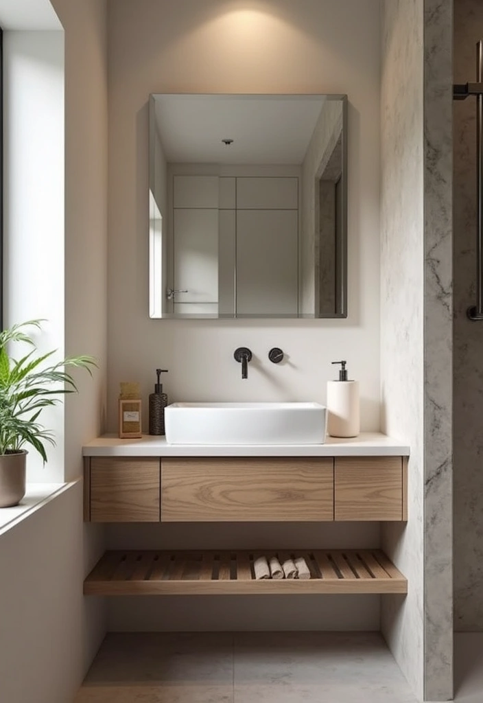 30+ Small Modern Bathroom Ideas That Look Spacious and Elegant 24 30+ Small Modern Bathroom Ideas That Look Spacious and Elegant - 24. Compact Wash Stations