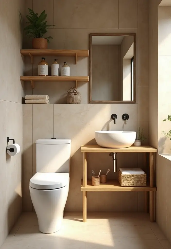 30+ Small Modern Bathroom Ideas That Look Spacious and Elegant 30 30+ Small Modern Bathroom Ideas That Look Spacious and Elegant - 30. Bamboo Elements