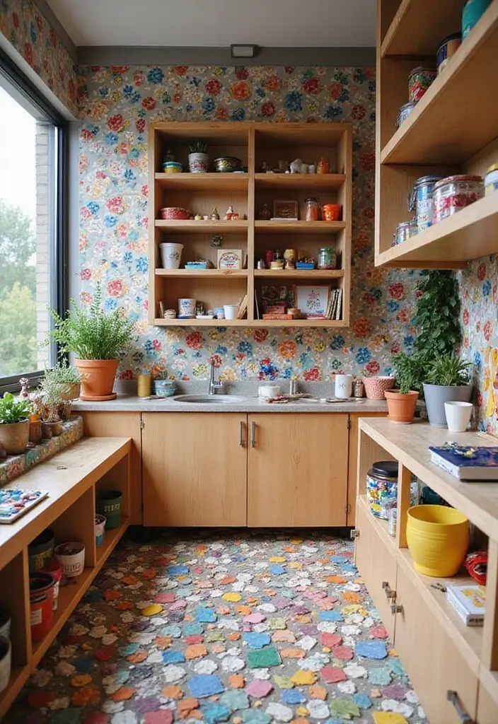 30+ Toca Boca Modern Mansion House Ideas Kids Will Love 22 30+ Toca Boca Modern Mansion House Ideas Kids Will Love - 22. Mosaic Magic: Creative Tile Space