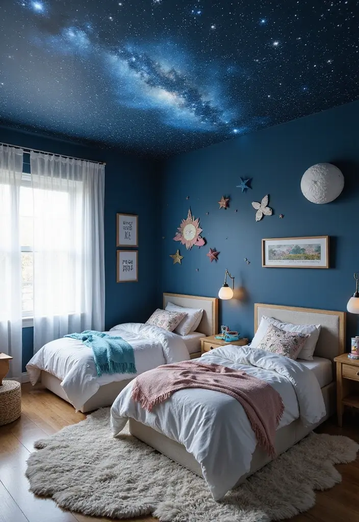 30+ Toca Boca Modern Mansion House Ideas Kids Will Love 5 30+ Toca Boca Modern Mansion House Ideas Kids Will Love - 5. Dreamy Bedroom with a Starry Ceiling