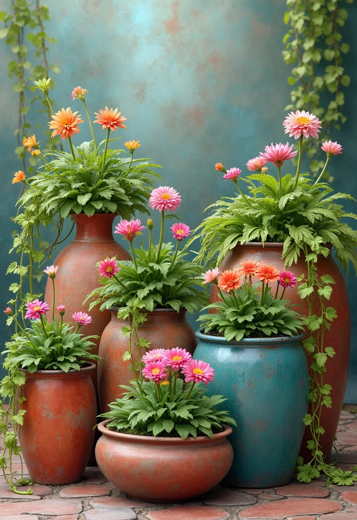 10 Backyard Focal Point Ideas to Anchor Outdoor Spaces 56 10 Backyard Focal Point Ideas to Anchor Outdoor Spaces - 6. Artistic Planters and Pots