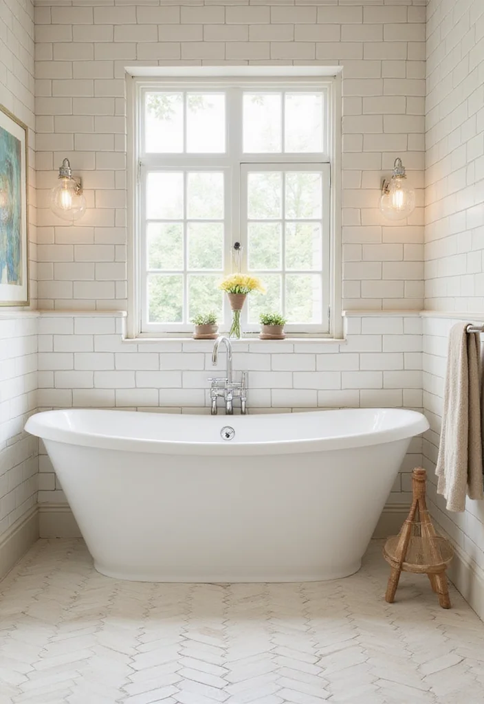 10 Beige Tile Bathroom Ideas for Calm Elegant Spaces 1 10 Beige Tile Bathroom Ideas for Calm Elegant Spaces - 1. Soft Beige Subway Tiles