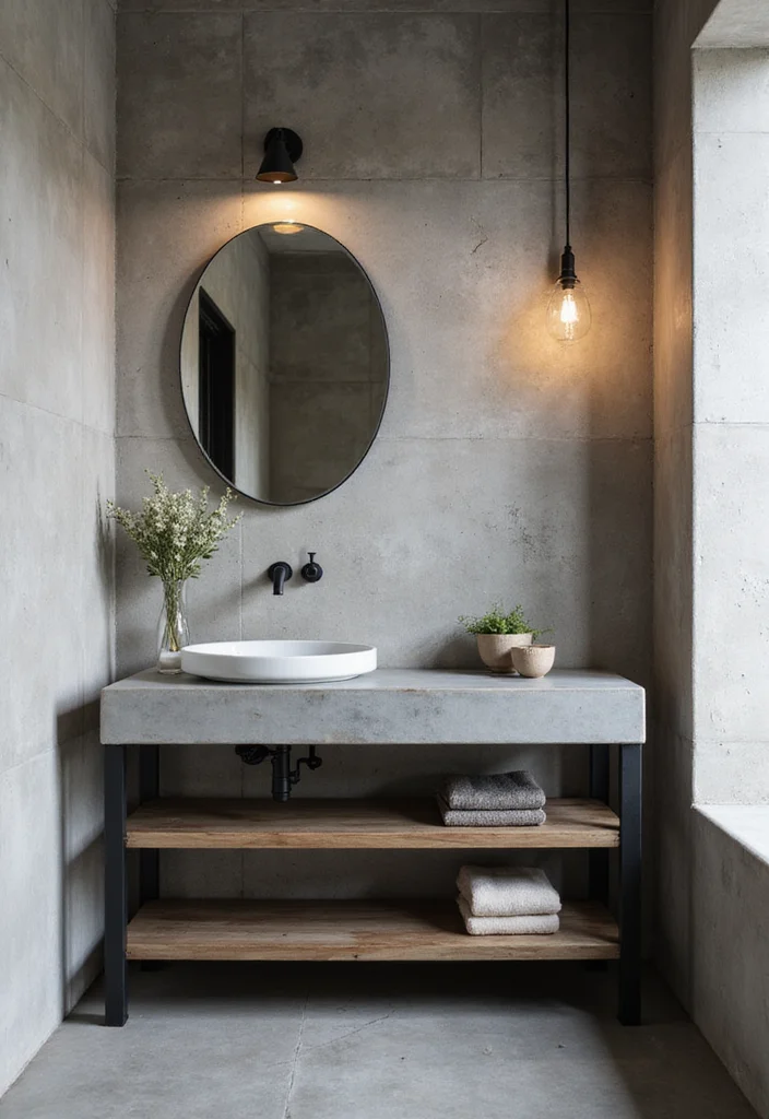 10 Corner Bathroom Vanity Ideas to Maximize Small Spaces 89 10 Corner Bathroom Vanity Ideas to Maximize Small Spaces - 9. Sleek Industrial Edge